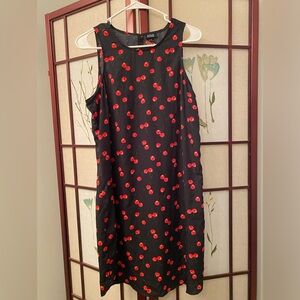 A.n.a - Black Cherry Print sleeveless Dress